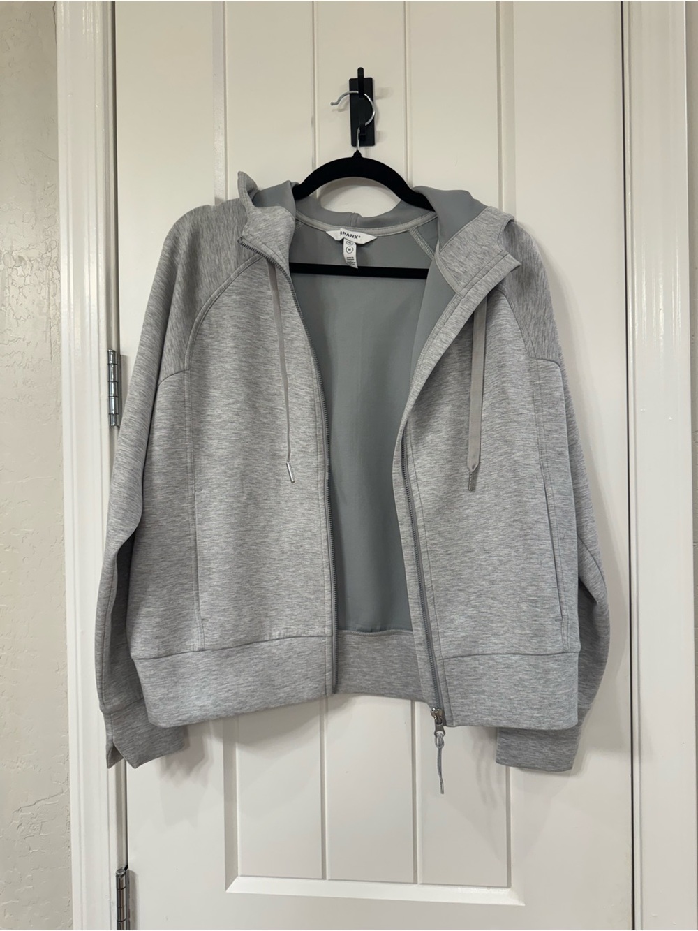 SPANX Air essentials Heather Gray Cozy  Lounge Pants and jacket - Picture 7 of 8